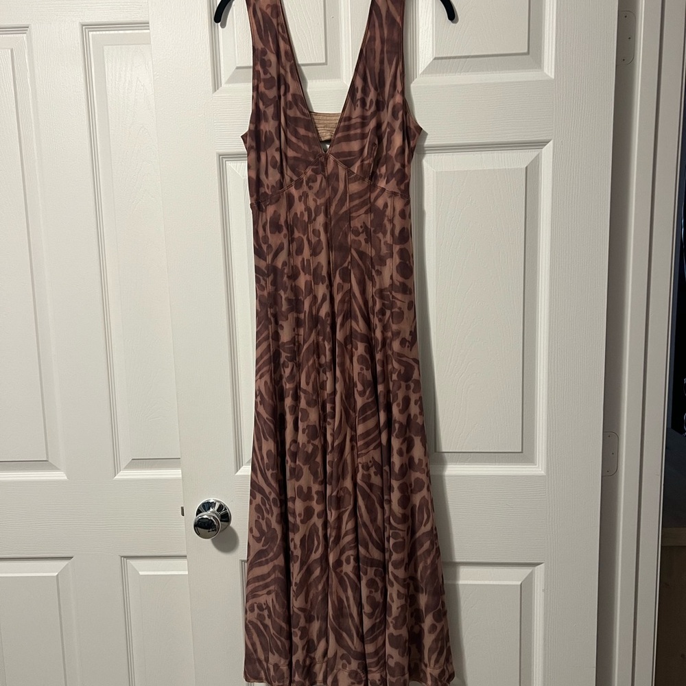 Anthropologie Pilcro Patterned V-Neck Maxi Dress